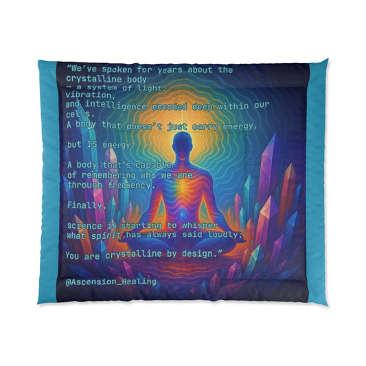 Copy of Crystalline Body Comforter, Vibrant Energy Bedding, Spiritual Home Decor, Meditation Gift, Colorful Bedroom Essential